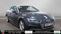 USED 2017 67 AUDI A5 CABRIOLET 2.0 TFSI S line Convertible 2dr Petrol Manual Euro 6 (s/s) (190 ps) VERY NICELY CARED FOR A5 CABRIOLET - COMES WITH A FULL SERVICE HISTORY + SATELLITE NAVIGATION + BLUETOOTH CONNECTIVITY INCLUDING MEDIA STREAMING + THREE-ZONE CLIMATE CONTROL + CRUISE CONTROL + PARKING SENSORS + DAB DIGITAL RADIO + IN CAR ENTERTAINMENT WITH MEDIA DISPLAY + LEATHER MULTI FUNCTION STEERING WHEEL + VOICE COMMAND + KEYLESS START + ECO STOP / START FUNCTION + AUTOMATIC LED HEADLIGHTS + AUTOMATIC WIPERS WITH RAIN SENSOR + SELECTABLE DRIVING MODES + POWER FOLDING ELECTRIC HEATED MIRRORS