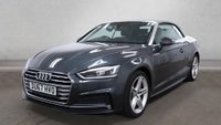 USED 2017 67 AUDI A5 CABRIOLET 2.0 TFSI S line Convertible 2dr Petrol Manual Euro 6 (s/s) (190 ps) VERY NICELY CARED FOR A5 CABRIOLET - COMES WITH A FULL SERVICE HISTORY + SATELLITE NAVIGATION + BLUETOOTH CONNECTIVITY INCLUDING MEDIA STREAMING + THREE-ZONE CLIMATE CONTROL + CRUISE CONTROL + PARKING SENSORS + DAB DIGITAL RADIO + IN CAR ENTERTAINMENT WITH MEDIA DISPLAY + LEATHER MULTI FUNCTION STEERING WHEEL + VOICE COMMAND + KEYLESS START + ECO STOP / START FUNCTION + AUTOMATIC LED HEADLIGHTS + AUTOMATIC WIPERS WITH RAIN SENSOR + SELECTABLE DRIVING MODES + POWER FOLDING ELECTRIC HEATED MIRRORS