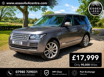 2016 LAND ROVER RANGE ROVER 3.0 TDV6 VOGUE SE AUTOMATIC 4X4 EURO 6 &pound;17999.00