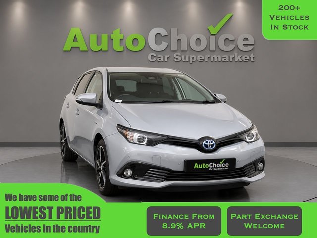 View our Toyota Auris 1.8 VVT-h Design Hatchback 5dr Petrol Hybrid CVT Euro 6 (s/s) (136 ps)