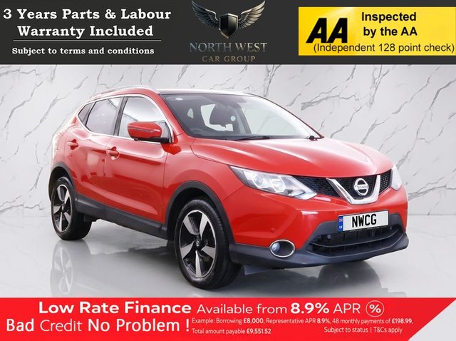 View our Nissan Qashqai 1.2 DIG-T N-Connecta SUV 5dr Petrol Manual 2WD Euro 6 (s/s) (115 ps)  NATIONWIDE PARTS & LABOUR WARRANTY INCLUDED + 12 MONTHS AA BREAKDOWN FREE