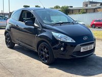 USED 2016 16 FORD KA 1.2 Zetec Black Edition Hatchback 3dr Petrol Manual Euro 6 in Black 1 OWNER FROM NEW CD PLAYER+BLUETOOTH+USB POINT