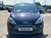 USED 2016 16 FORD KA 1.2 Zetec Black Edition Hatchback 3dr Petrol Manual Euro 6 in Black 1 OWNER FROM NEW CD PLAYER+BLUETOOTH+USB POINT