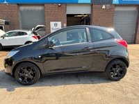 USED 2016 16 FORD KA 1.2 Zetec Black Edition Hatchback 3dr Petrol Manual Euro 6 in Black 1 OWNER FROM NEW CD PLAYER+BLUETOOTH+USB POINT