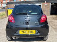 USED 2016 16 FORD KA 1.2 Zetec Black Edition Hatchback 3dr Petrol Manual Euro 6 in Black 1 OWNER FROM NEW CD PLAYER+BLUETOOTH+USB POINT