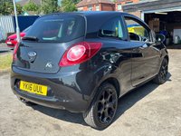 USED 2016 16 FORD KA 1.2 Zetec Black Edition Hatchback 3dr Petrol Manual Euro 6 in Black 1 OWNER FROM NEW CD PLAYER+BLUETOOTH+USB POINT