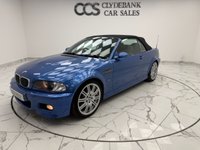USED 2006 06 BMW M3 3.2i Convertible 2dr Petrol Manual (328 g/km, 343 bhp) Finished In Estoril Blue BMW Individual Paint With Only 2 Previous Owners Dr Owned For Last 10 Years, 2 Keys, Full Service History, Great Condition With No Pixel Damage On Displays (Common Problem), Detachable Wind Deflector, Sat Nav DVD Head Unit, Recent Air Con Re-Charge, 12 Months MOT, 3 Months Warranty, Extended Warranty Available