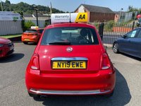 USED 2019 19 FIAT 500 1.2 Lounge Hatchback 3dr Petrol Manual Euro 6 (s/s) (69 bhp) SUPPLIED WITH  AA WARRANTY