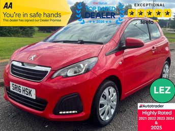 2016 PEUGEOT 108 1.0 Active Hatchback 3dr Petrol Manual Euro 6 (68 ps) &pound;3995.00