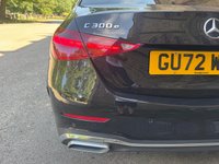 USED 2022 72 MERCEDES-BENZ C CLASS 2.0 C300e 25.4kWh AMG Line (Premium Plus) Saloon 4dr Petrol Plug-in Hybrid G-Tronic+ Euro 6 (s/s) (313 ps) PAN ROOF+RED/BLACK LEATHER+VAT Q
