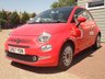 USED 2017 67 FIAT 500 1.2 Lounge Hatchback 3dr Petrol Manual Euro 6 (s/s) (69 bhp) 