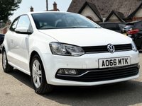 USED 2016 66 VOLKSWAGEN POLO 1.2 TSI BlueMotion Tech Match Hatchback 3dr Petrol Manual Euro 6 (s/s) (90 ps) 