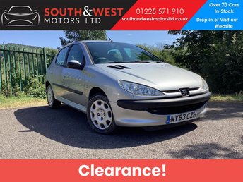 2004 PEUGEOT 206 1.4 8v S Hatchback 5dr Petrol Automatic (a/c) (165 g/km, 75 bhp) &pound;1255.00
