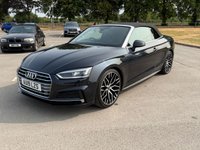 USED 2019 19 AUDI A5 CABRIOLET 2.0 TFSI 40 S line Convertible 2dr Petrol S Tronic Euro 6 (s/s) (190 ps) LED INTERIOR LIGHTS, MOT APRIL 2027