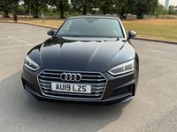 USED 2019 19 AUDI A5 CABRIOLET 2.0 TFSI 40 S line Convertible 2dr Petrol S Tronic Euro 6 (s/s) (190 ps) LED INTERIOR LIGHTS, MOT APRIL 2027
