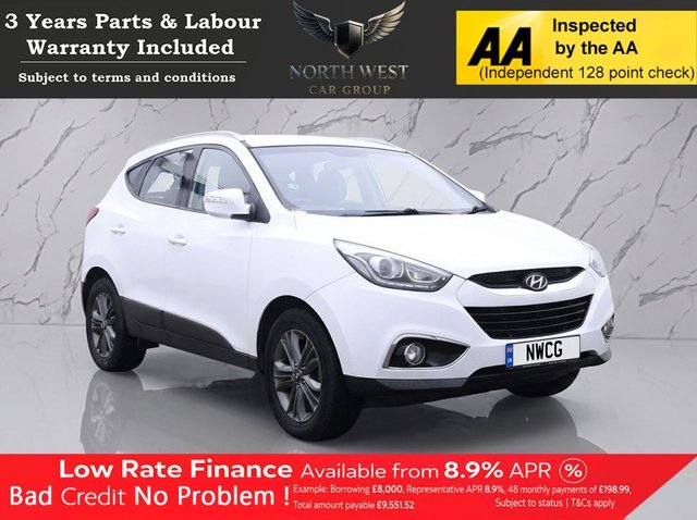 View our Hyundai Ix35 1.7 CRDi SE SUV 5dr Diesel Manual Euro 5 (s/s) (Nav) (115 ps) NATIONWIDE PARTS & LABOUR WARRANTY INCLUDED + 12 MONTHS AA BREAKDOWN FREE