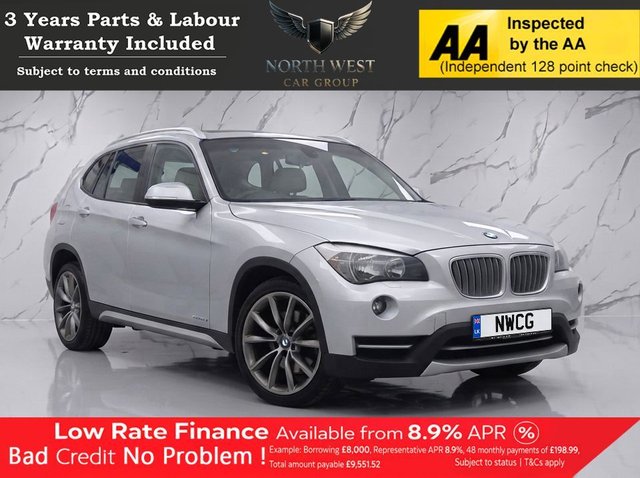View our BMW X1 2.0 20i xLine SUV 5dr Petrol Manual xDrive Euro 6 (s/s) (184 ps) NATIONWIDE PARTS & LABOUR WARRANTY INCLUDED + 12 MONTHS AA BREAKDOWN FREE