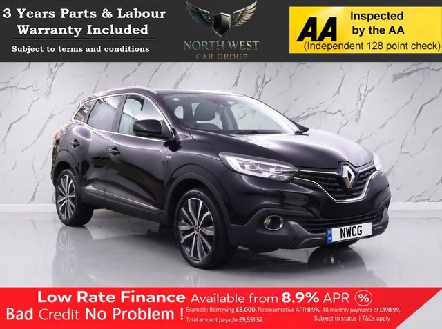 View our Renault Kadjar 1.6 dCi Signature Nav SUV 5dr Diesel Manual Euro 6 (s/s) (130 ps) ***DRIVE AWAY TODAY*** NATIONWIDE PARTS & LABOUR WARRANTY INCLUDED + 12 MONTHS AA BREAKDOWN FREE