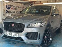 USED 2019 69 JAGUAR F-PACE 2.0 D180 Chequered Flag SUV 5dr Diesel Auto AWD Euro 6 (s/s) (180 ps)+2 KEYS+1 FORMER KEEPER+FSH+NAV+HEATED LEATHER SEATS+PANO SUNROOF+CLIMATE+AIRCON+PARK CONTROL+MEDIA+APPS+DAB+20