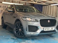 USED 2019 69 JAGUAR F-PACE 2.0 D180 Chequered Flag SUV 5dr Diesel Auto AWD Euro 6 (s/s) (180 ps)+2 KEYS+1 FORMER KEEPER+FSH+NAV+HEATED LEATHER SEATS+PANO SUNROOF+CLIMATE+AIRCON+PARK CONTROL+MEDIA+APPS+DAB+20