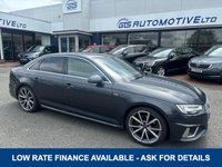 USED 2019 69 AUDI A4 2.0 TFSI 35 S-LINE SALOON 150 BHP + SAT NAV + PARKING SENSORS 