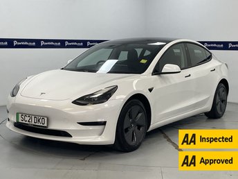 2021 TESLA Model 3 Standard Range Plus Saloon 4dr Electric Auto RWD (241 bhp) - AA INSPECTED &pound;14740.00