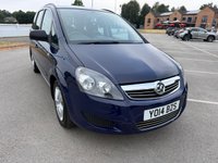 USED 2014 14 VAUXHALL ZAFIRA 1.8 16V Exclusiv MPV 5dr Petrol Manual Euro 5 (120 ps) 12m MOT INCLUDED IN SALE