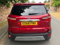 USED 2018 68 FORD ECOSPORT 1.5 EcoBlue Titanium SUV 5dr Diesel Manual Euro 6 (s/s) (100 ps) 3 OWNERS, FULL SERVICE HISTORY,  8 SERVICES, 1YR MOT, NAV, HEATED LEATHER, ALLOYS, CLIMATE, CRUISE,  BLUETOOTH, SUNROOF, DAB  RADIO CD, E/WINDOWS, R/LOCKING, FREE WARRANTY, FINANCE AVAILABLE, HPI CLEAR, PART EXCHANGE WELCOME,