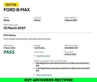 USED 2017 17 FORD B-MAX 1.0T EcoBoost Zetec Navigator MPV 5dr Petrol Manual Euro 6 (s/s) (125 ps) Comprehensive FORD Service History  |  Only 2 Owners From Brand New  |  2 Keys