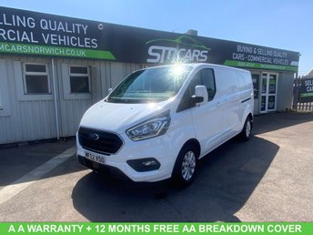 2022 FORD TRANSIT CUSTOM 2.0 300 EcoBlue Limited Panel Van 5dr Diesel Manual L2 H1 Euro 6 (s/s) (130 ps) &pound;17950.00