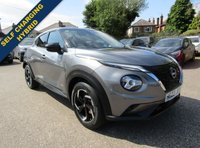 USED 2023 23 NISSAN JUKE 1.6 N-Connecta SUV 5dr Petrol Hybrid Automatic Euro 6 (143 ps) SELF CHARGING PETROL/ELEC HYBRID AUTOMATIC,,,,EX MOTABILITY ONE OWNER,,,,FULL SERVICE HISTORY,,,,ONLY 22000 MILES,,,,NEW M.O.T AND SERVICE BEFORE COLLECTION,,,,PARTS AND LABOUR WARRANTY INCLUDED.