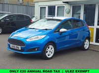 USED 2016 16 FORD FIESTA 1.0T EcoBoost Zetec Blue Edition Hatchback 5dr Petrol Manual Euro 6 (s/s) (100 ps) Full FORD Service History  |  1 Owner From Brand New  |  2 Keys
