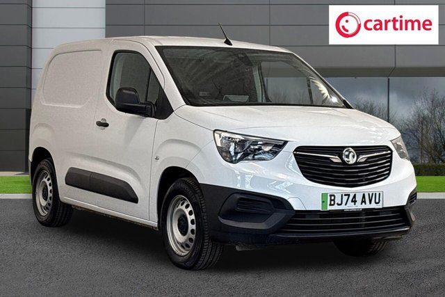 View our Vauxhall Combo 2300 50kWh Prime Panel Van 5dr Electric Auto L1 (7.4kW Charger) (136 ps) Touchscreen, Electrically Adjustable Door Mirrors, Vauxhall Connect, Air Conditioning, Black Door Mirrors