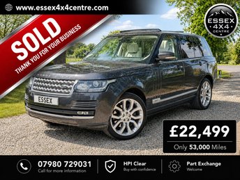 2015 LAND ROVER RANGE ROVER 3.0h SDV6 AUTOBIOGRAPHY DIESEL HYBRID AUTOMATIC 4X4 EURO 6 SOLD