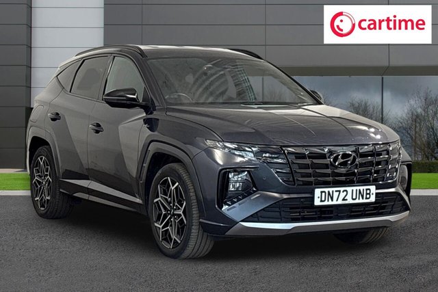 View our Hyundai Tucson 1.6 T-GDi 13.8kWh N Line SUV 5dr Petrol Plug-in Hybrid Auto 4WD Euro 6 (s/s) (265 ps) Rear View Camera, Front / Rear Parking Sensors, Android Auto / Apple CarPlay, Heated Front Seats, Touchscreen Satellite Navigation