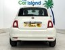 USED 2020 70 FIAT 500 1.0 MHEV Lounge Hatchback 3dr Petrol Manual Euro 6 (s/s) (70 bhp) Lovely Bossa Nova white 500 Hybrid, Panoramic Roof, Apple Carplay, Bluetooth, Touchscreen, Alloy Wheels, CRUISE, Rear Sensors, Air Con, Only 31000 Miles Service History