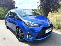 USED 2017 17 TOYOTA YARIS 1.5 VVT-h Blue Bi-Tone Hatchback 5dr Petrol Hybrid E-CVT Euro 6 (s/s) (100 ps) SELF CHARGING HYBRID