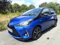 USED 2017 17 TOYOTA YARIS 1.5 VVT-h Blue Bi-Tone Hatchback 5dr Petrol Hybrid E-CVT Euro 6 (s/s) (100 ps) SELF CHARGING HYBRID