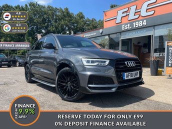 2018 AUDI Q3 2.0 TFSI Black Edition SUV 5dr Petrol S Tronic quattro Euro 6 (s/s) (180 ps) &pound;14450.00