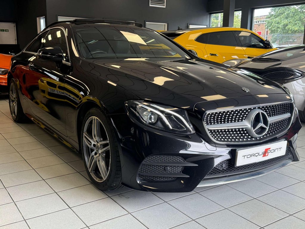 USED 2019 68 MERCEDES-BENZ E-CLASS 2.0 E 220 D AMG Line Premium Auto 2dr SH + PAN ROOF + REVERSE CAMERA