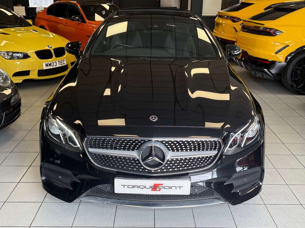 USED 2019 68 MERCEDES-BENZ E-CLASS 2.0 E 220 D AMG Line Premium Auto 2dr SH + PAN ROOF + REVERSE CAMERA