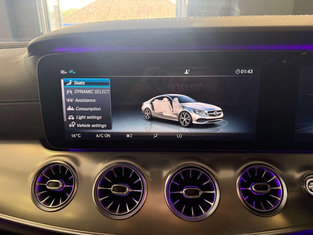 USED 2019 68 MERCEDES-BENZ E-CLASS 2.0 E 220 D AMG Line Premium Auto 2dr SH + PAN ROOF + REVERSE CAMERA
