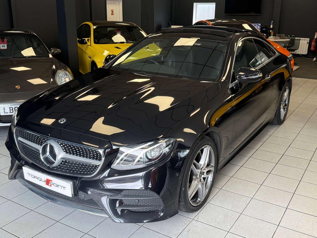 USED 2019 68 MERCEDES-BENZ E-CLASS 2.0 E 220 D AMG Line Premium Auto 2dr SH + PAN ROOF + REVERSE CAMERA