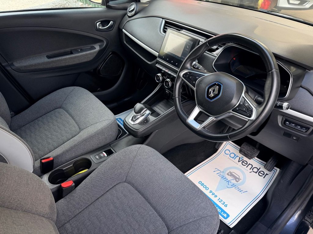 USED 2020 20 RENAULT ZOE R110 52kWh Iconic Hatchback 5dr Electric Auto (i) (107 bhp) 6 Services|Sensors|SatNav|Cruise|Lane Assist|Wireless Phone Charger|