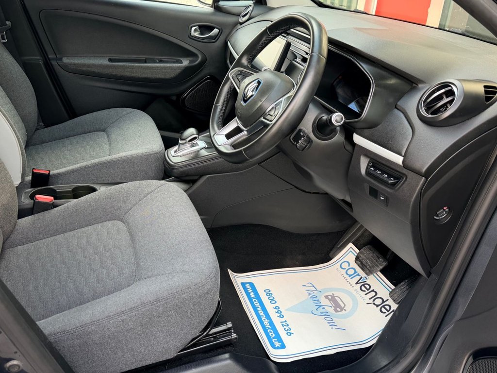 USED 2020 20 RENAULT ZOE R110 52kWh Iconic Hatchback 5dr Electric Auto (i) (107 bhp) 6 Services|Sensors|SatNav|Cruise|Lane Assist|Wireless Phone Charger|