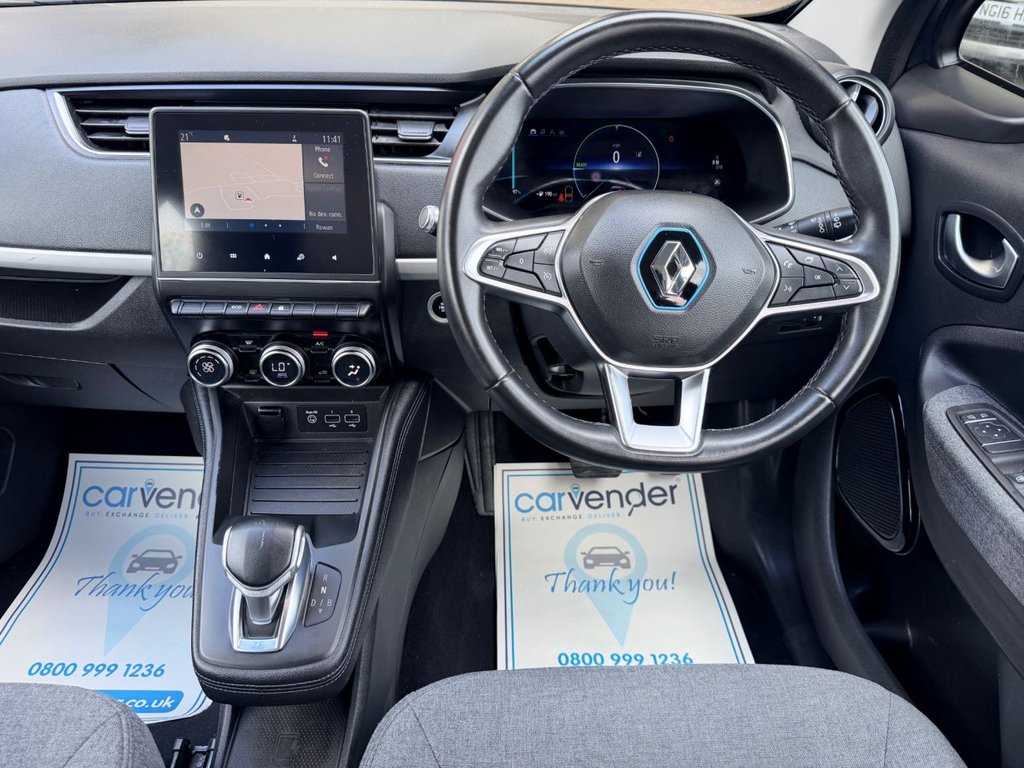 USED 2020 20 RENAULT ZOE R110 52kWh Iconic Hatchback 5dr Electric Auto (i) (107 bhp) 6 Services|Sensors|SatNav|Cruise|Lane Assist|Wireless Phone Charger|