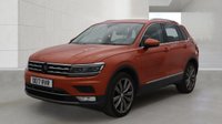 USED 2017 17 VOLKSWAGEN TIGUAN 2.0 TDI BlueMotion Tech SEL SUV 5 Door Diesel Automatic DSG Orange 4Motion Euro 6  
