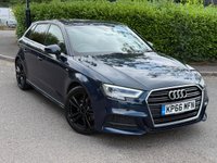 USED 2016 66 AUDI A3 1.4 TFSI CoD S line Sportback 5dr Petrol S Tronic Euro 6 (s/s) (150 ps) ULEZ+1FO+SH+NAV+SENSOR