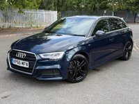 USED 2016 66 AUDI A3 1.4 TFSI CoD S line Sportback 5dr Petrol S Tronic Euro 6 (s/s) (150 ps) ULEZ+1FO+SH+NAV+SENSOR