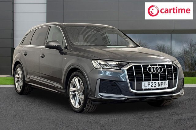 View our Audi Q7 3.0 TDI V6 45 S Line SUV 5dr Diesel Tiptronic quattro Euro 6 (s/s) (231 ps) Rear View Camera,Audi Parking System Plus, LED Interior Ambient Lighting Pack, MMI Navigation, Power Operated Tailgate